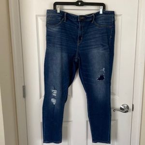 Mossimo Target Distressed High Rise Jegging Jeans Size 18/34 Regular Length